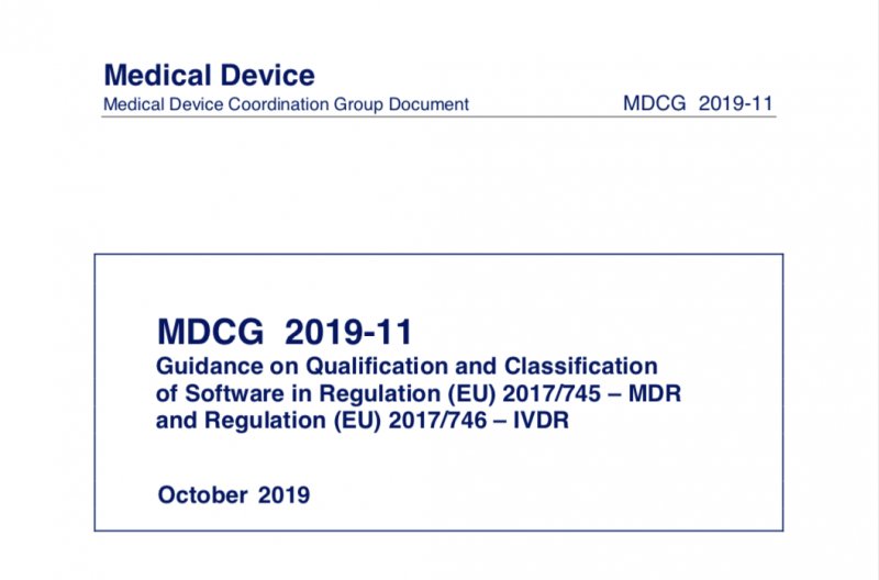 Guidance on Qualification and Classification of Software in Regulation (EU) 2017/745 – MDR and Regulation (EU) 2017/746 – IVDR